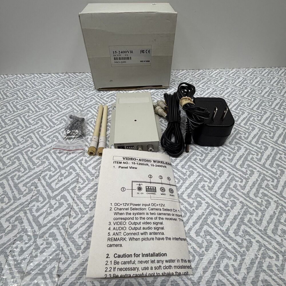 Vintage Micro Tech 15-2400VR 2.4GHz Wireless Audio Video Receiver System NIB